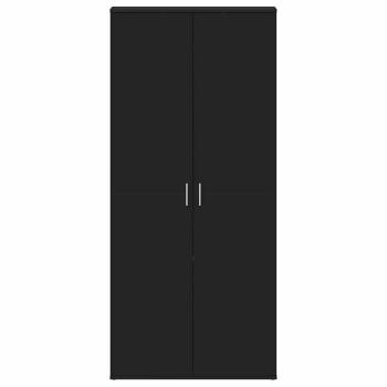 Schuhschrank Schwarz 80x39x180 cm Holzwerkstoff