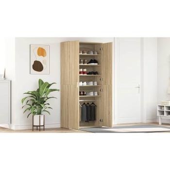 Schuhschrank Sonoma Eiche 80x39x180 cm Holzwerkstoff