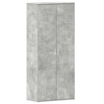 Schuhschrank Beton Grau 80x39x180 cm Spanplatte