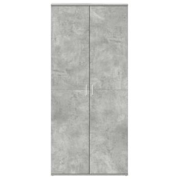 Schuhschrank Beton Grau 80x39x180 cm Spanplatte