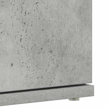 Schuhschrank Beton Grau 80x39x180 cm Spanplatte