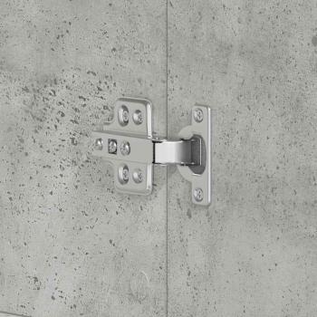 Schuhschrank Beton Grau 80x39x180 cm Spanplatte