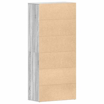 Schuhschrank Grau Sonoma 80x39x180 cm Holzwerkstoff