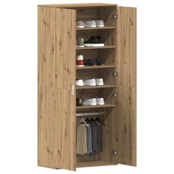 Schuhschrank Artisan Eiche 80x39x180 cm Holzwerkstoff