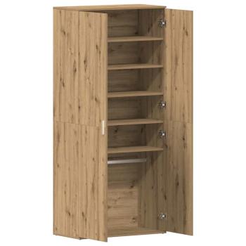 Schuhschrank Artisan Eiche 80x39x180 cm Holzwerkstoff