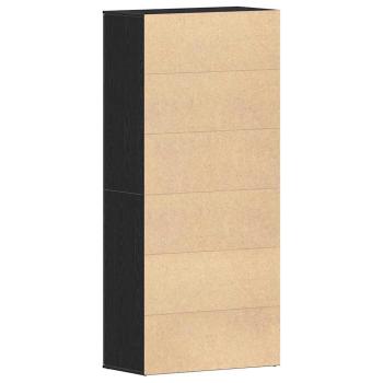 Schuhschrank Schwarze Eiche 80x39x180 cm Holzwerkstoff