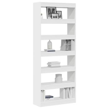 Weißes Bücherregal Weiß Holzwerkstoff 80 x 30 x 198 cm Stauraum