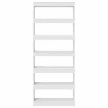 Weißes Bücherregal Weiß Holzwerkstoff 80 x 30 x 198 cm Stauraum