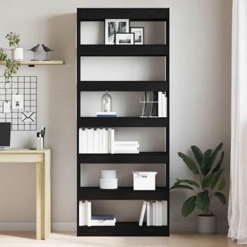 Schwarz Bücherregal Schwarz Holz 80 x 30 x 198 cm Regale