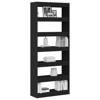 Schwarz Bücherregal Schwarz Holz 80 x 30 x 198 cm Regale