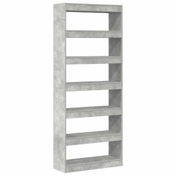 Beton Grau Bücherregal Beton grau Holzwerkstoff 80 x 30 x 198 cm