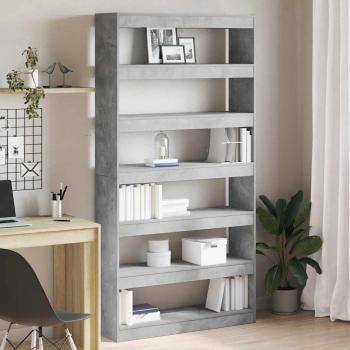 ARDEBO.de - Bücherregal Grau Holzwerkstoff 100 x 30 x 198 cm Rechteckig