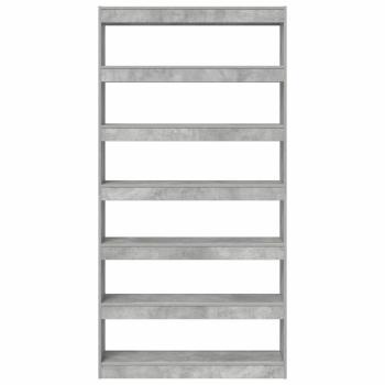 Bücherregal Grau Holzwerkstoff 100 x 30 x 198 cm Rechteckig
