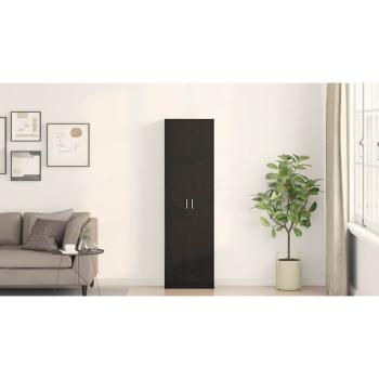 Garderobe Schwarz Eiche 55x25x189 cm Holzwerkstoff
