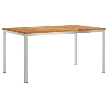 7-teilige Garten Essgruppe Solid Wood Akazie, Gartentisch 150x90x75 cm Solid Wood Akazie