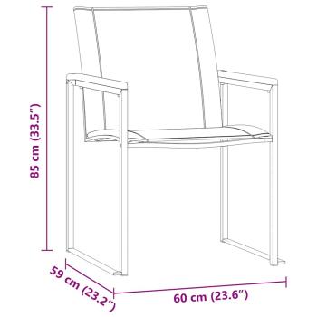5-teiliges Garten Essgruppe Massivholz Akazie, Außentisch 150x90x75 cm Massivholz Akazie