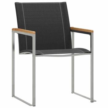 5-teiliges Garten Essset aus massivem Akazienholz, Outdoor Esstisch 180x90x75 cm aus massivem Akazienholz
