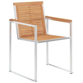 7-teilige Garten Essgruppe Massivholz Teak, Esszimmertisch 150x90x75 cm Massivholz Teak