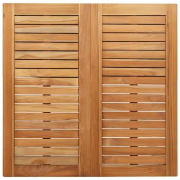 5-teilige Garten Essgruppe aus Massivholz Teak, Outdoor Esstisch 90x90x74.5 cm aus Massivholz Teak