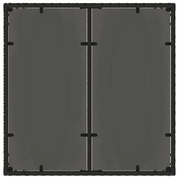 5-teiliges Garten-Dining-Set mit Kissen Schwarz Poly Rattan