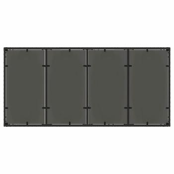 9-teiliges Gartendining-Set Schwarz Poly Rattan