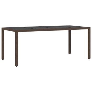 Garten Essgruppe 9 pcs Braun Poly-Rattan