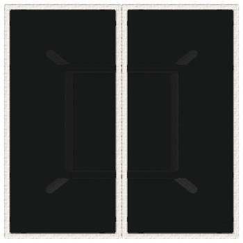 3-teiliges Garten-Esszimmer-Set Hellgrau Poly Rattan