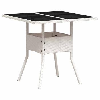 5-teiliges Garten-Esstischset Hellgrau Poly Rattan