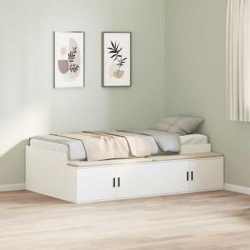 Stauraumbettgestell Weiß 100x200 cm