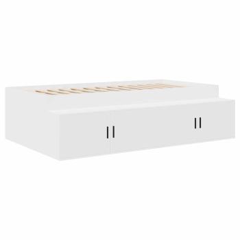 Stauraumbettgestell Weiß 100x200 cm