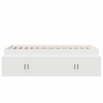 Stauraumbettgestell Weiß 100x200 cm