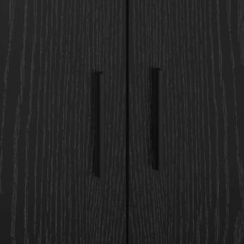Stauraum Bettgestell Schwarz Eiche 90x200 cm