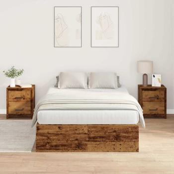 Stauraumbettgestell Altes Holz 120x200 cm