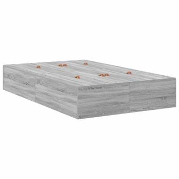 Stauraum-Bettgestell Grau Sonoma 120x190 cm