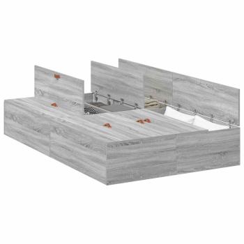 Stauraum-Bettgestell Grau Sonoma 120x190 cm