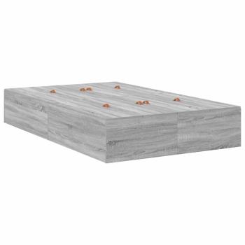 Stauraum-Bettgestell Grau Sonoma 120x190 cm