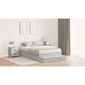 Bettgestell Grau Sonoma 120x190 cm