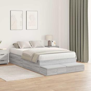 Bettgestell Grau Sonoma 120x190 cm