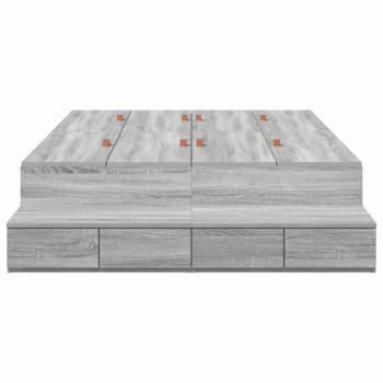 Bettgestell Grau Sonoma 120x190 cm