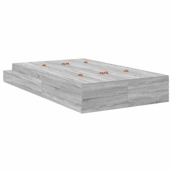 Bettgestell Grau Sonoma 120x190 cm
