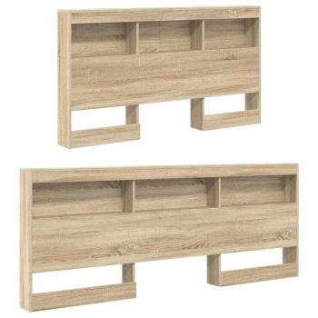 Bücherregal-Bett Sonoma Eiche 140x200 cm Holzwerkstoff
