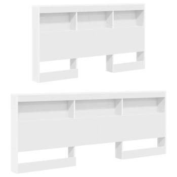 Bücherregalbett Weiß 160x200 cm engineered Wood