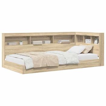 Bücherregal Bett Sonoma Eiche 75x190 cm Holzwerkstoff