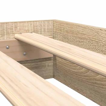 Bücherregal Bett Sonoma Eiche 75x190 cm Holzwerkstoff