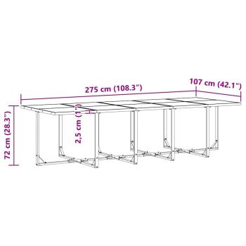 15-teiliges Garten-Esszimmer-Set mit Kissen aus Stahl und Textilene