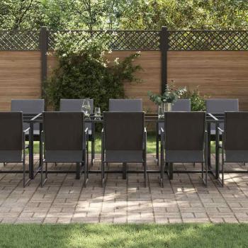 18-teiliges Garten-Dining-Set mit Kissen aus Stahl und Textilene