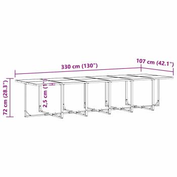 22-tlg. Garten-Essgruppe mit Kissen Stahl und Textilene