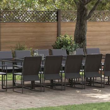ARDEBO.de - 22-tlg. Garten-Essgruppe mit Kissen Stahl und Textilene