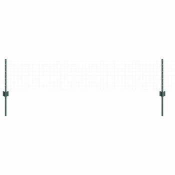 Zaunpfosten 22 Stück U-Profil Grün 80 cm Stahl