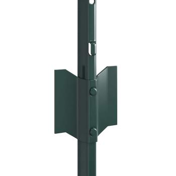 Zaunpfosten 22 Stück U-Profil Grün 80 cm Stahl